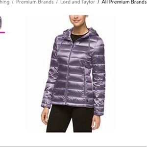 Andrew Marc Feather Down Purple Puffer Jacket